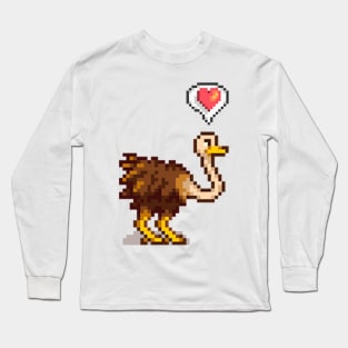 Stardew Valley Ostrich Love Long Sleeve T-Shirt